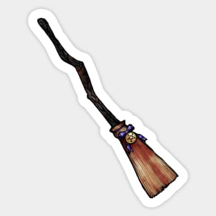 Witches Broom Sticker